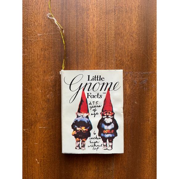 Vintage Little Gnome Facts Small Hardcover Book Christmas Holiday Ornament 1978 - Picture 1 of 5